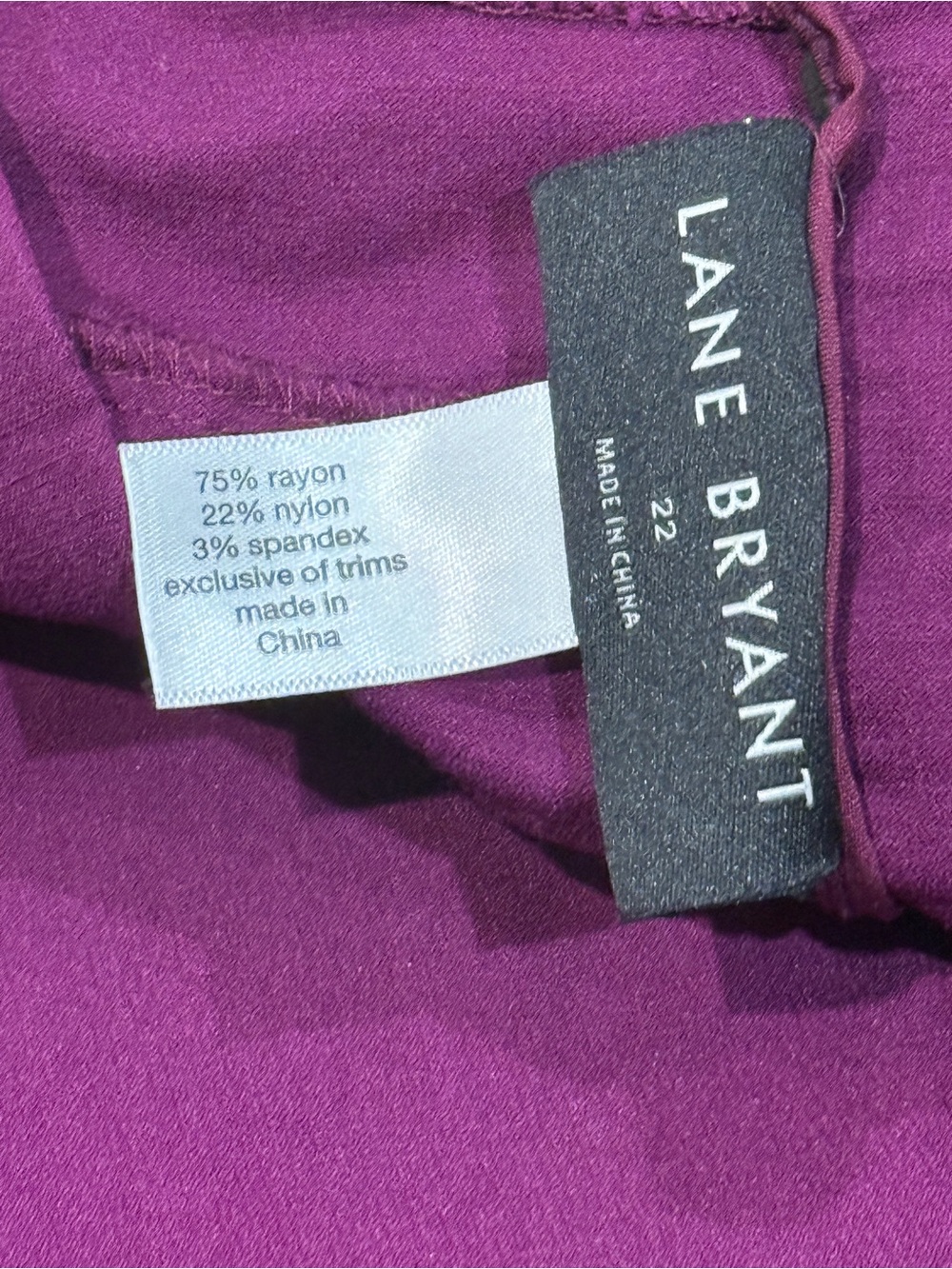 Lane Bryant Deep Plum Blouse